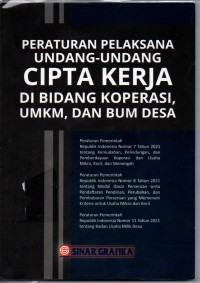 Peraturan Pelaksana UU Cipta Kerja di Bidang Koperasi, UMKM dan BUM Desa