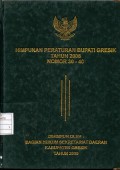 HIMPUNAN PERATURAN BUPATI GRESIK TAHUN 2008 NOMOR 30-40