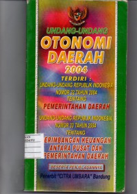 UNDANG-UNDANG OTONOMI DAERAH 2004